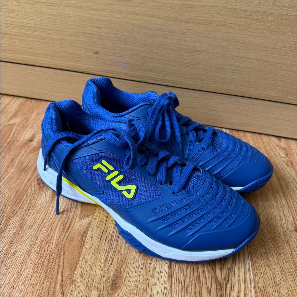 Fila Blue and Yellow Athletic Shoes